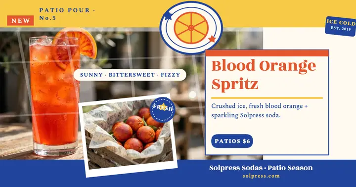 Solpress blood orange spritz patio post template