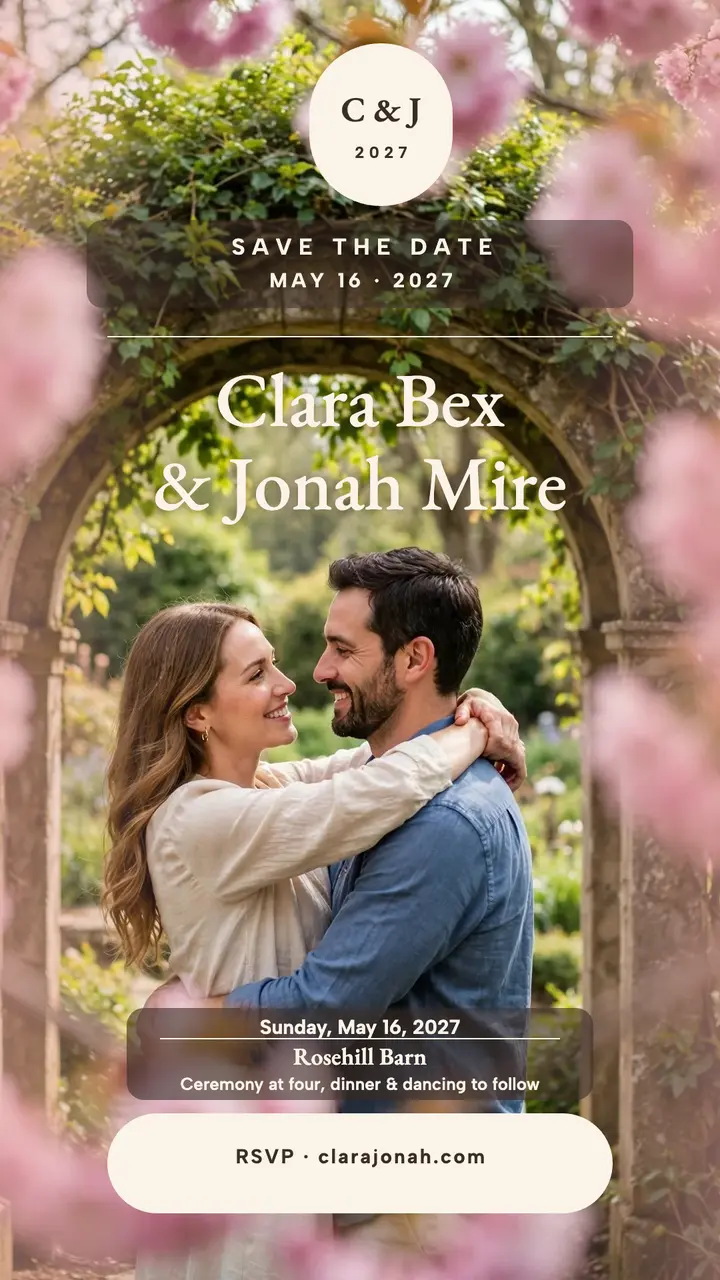 Clara Bex and Jonah Mire blossom story template