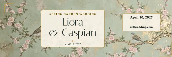 Liora and Caspian garden wedding header template
