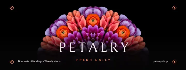 Petalry florist kaleidoscope cover template