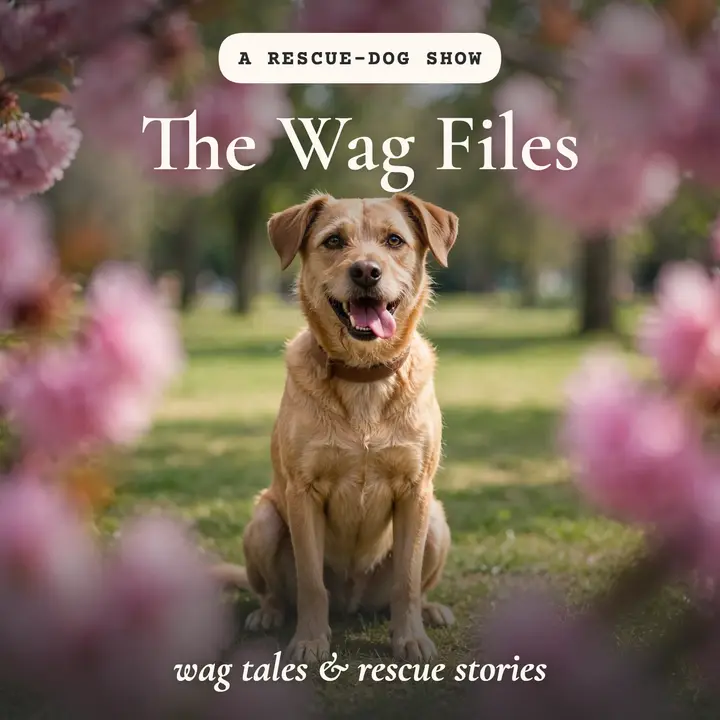 The Wag Files rescue podcast cover template