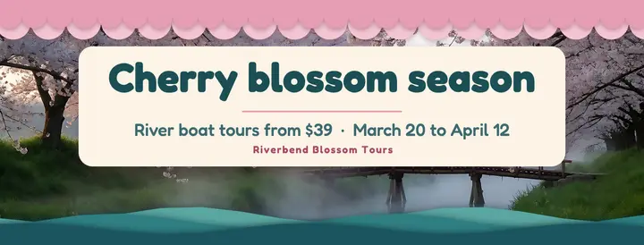 Riverbend Blossom Tours papercut cover template