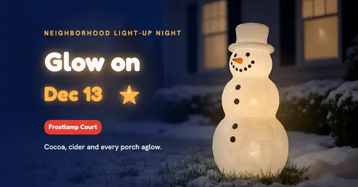 Frostlamp Court light-up night blow-mold post template