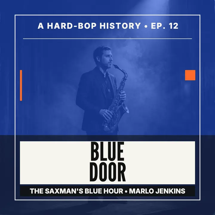 Blue Door Sessions hard-bop podcast cover template
