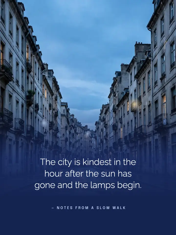 Blue hour city quote template