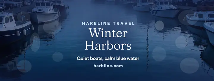 Harbline winter harbors blue hour cover template