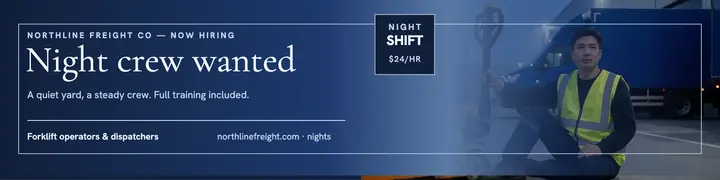 Northline night crew hiring banner: hiring linkedin banner template