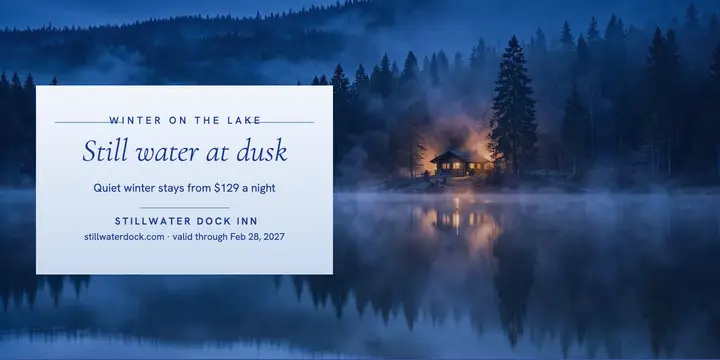 Stillwater Dock Inn blue hour post template
