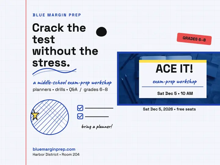 Blue Margin Prep exam workshop slide template