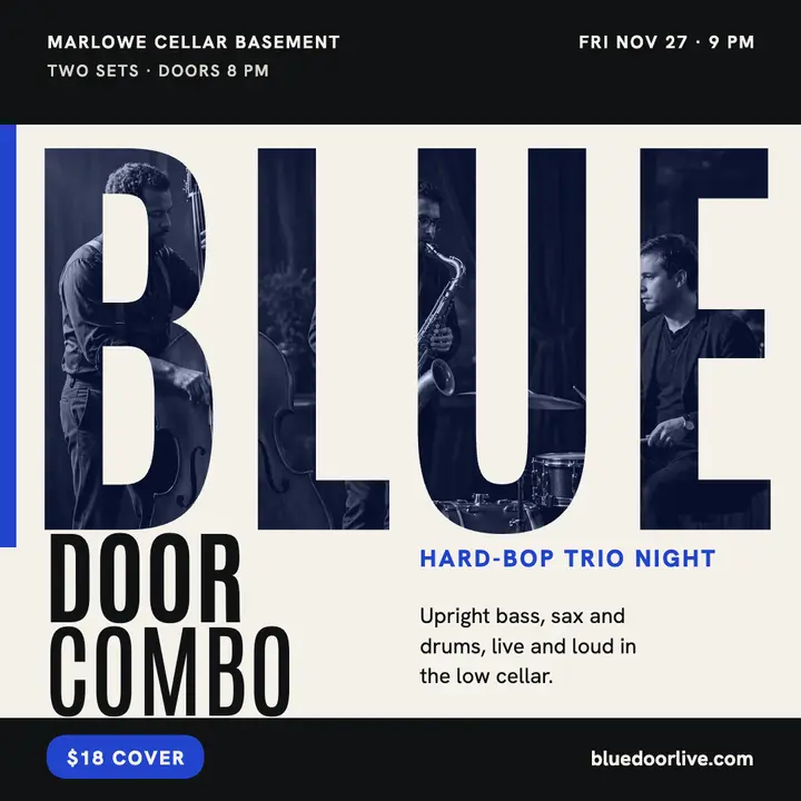 Blue Door Combo trio night square template