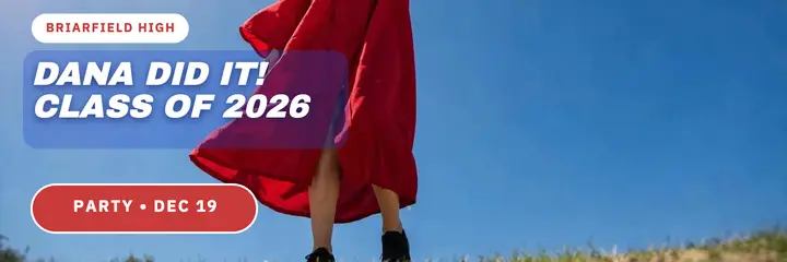 Dana Whitfield graduation announcement header template