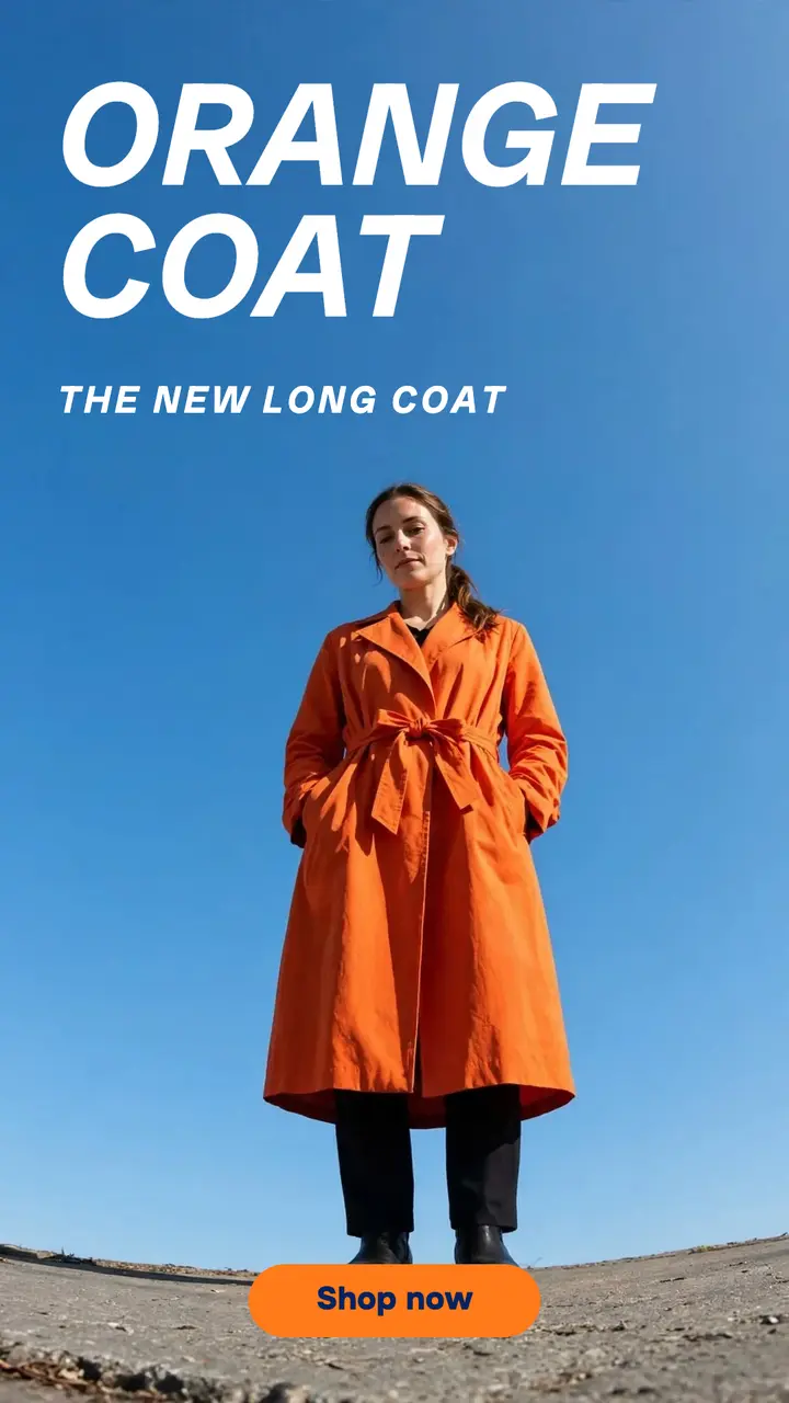 Solstice orange coat drop story template