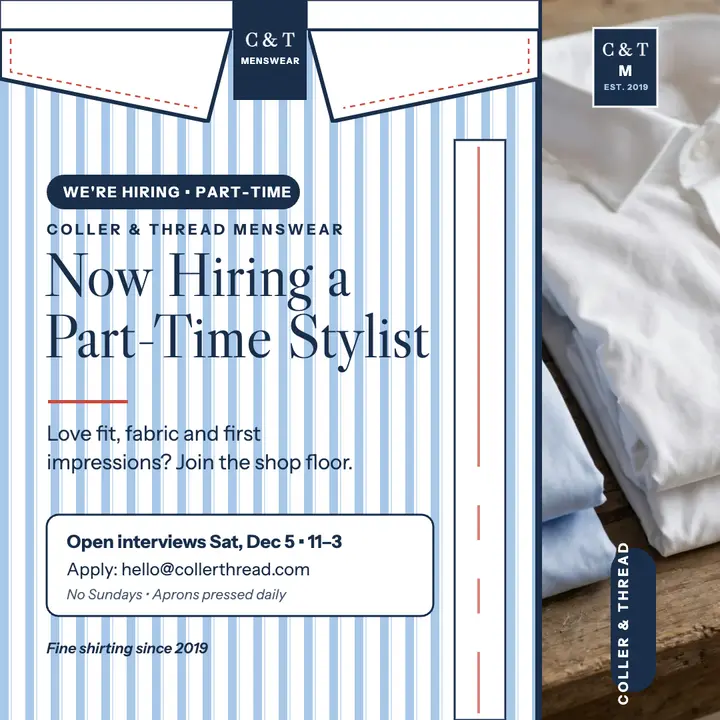 Coller and Thread stylist hiring post template