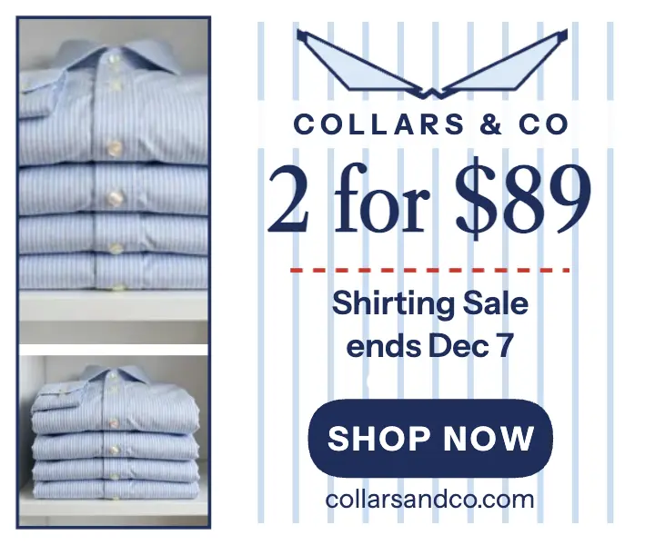 Collars and Co shirting sale ad template