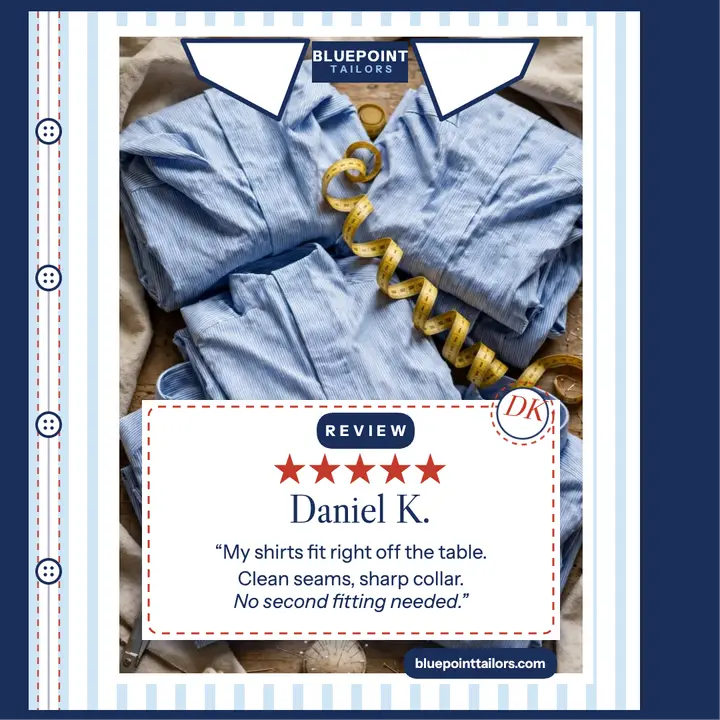 Bluepoint Tailors customer spotlight post template