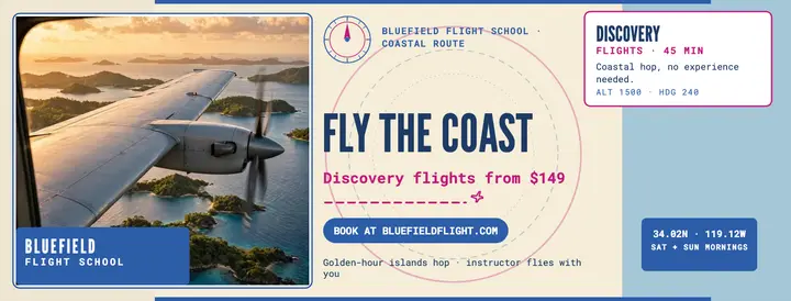 Bluefield coastal discovery flight cover template