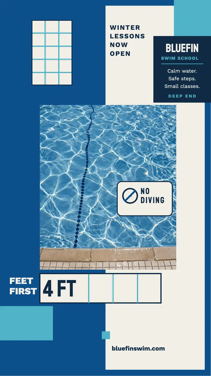 Bluefin swim depth safety story template
