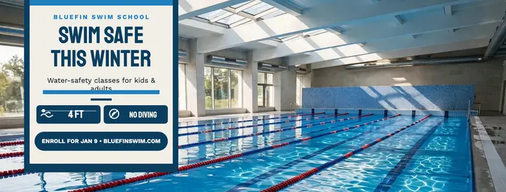 Bluefin winter swim lessons cover template
