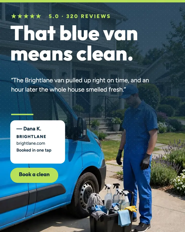 Brightlane Cleaners van review post: cleaner review post template