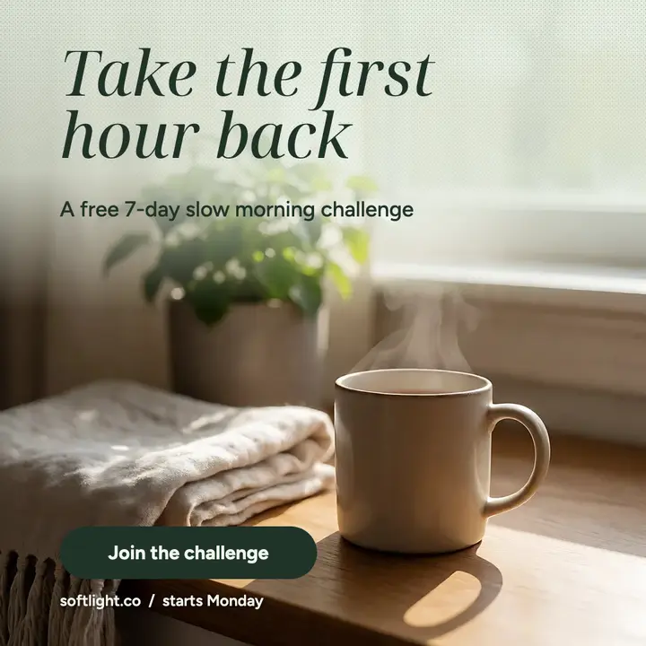 Slow morning challenge post template