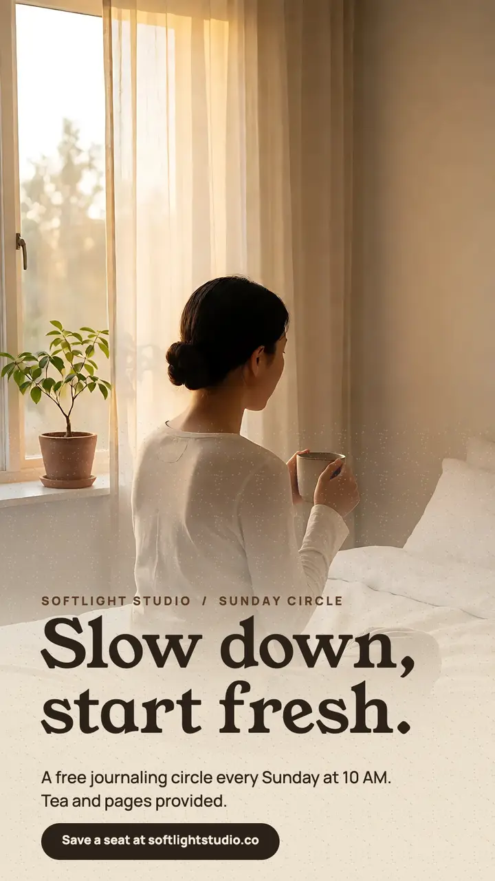 Softlight Studio Sunday reset story template