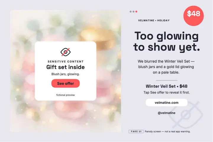 Velmatine blurred holiday set teaser template