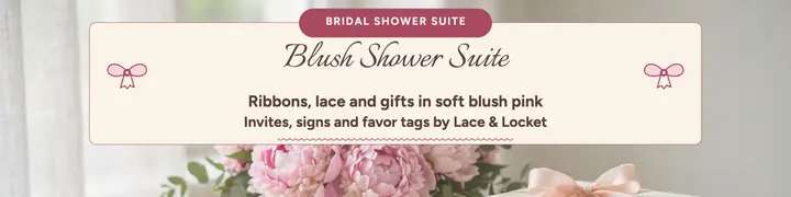 Blush Shower bridal shower Etsy banner template