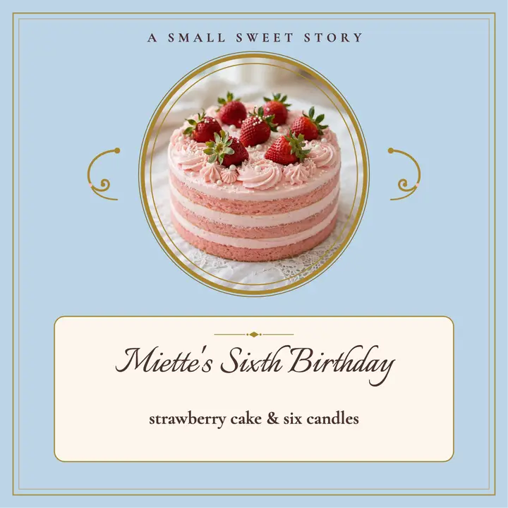 Miette's birthday cake podcast cover template