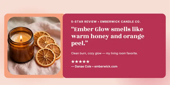 Emberwick blush candle review post template