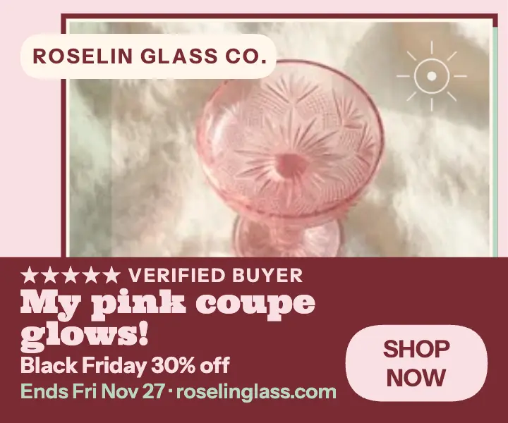 Roselin pink coupe review Black Friday ad template