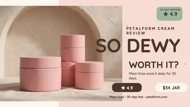 Petalform cream review thumbnail template