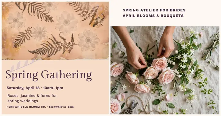 Fernwhistle spring blooms wedding post: wedding florist post template