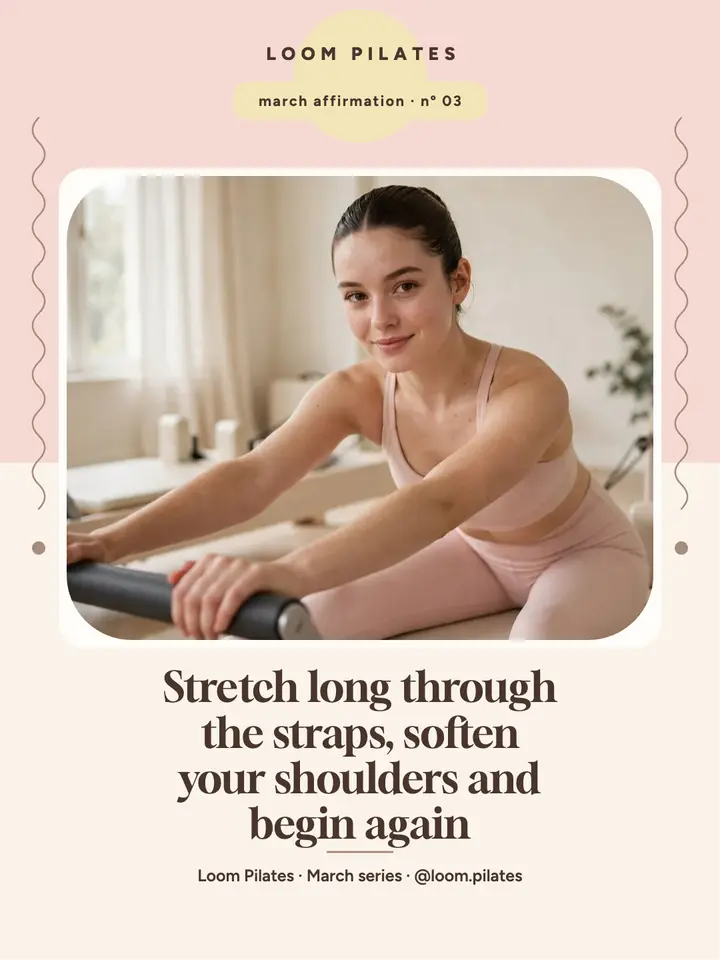 Blush morning pilates reset portrait template