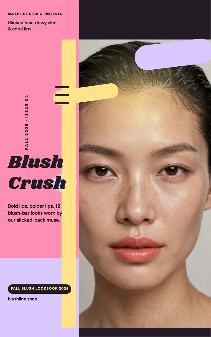 Blushline blush crush lookbook cover template