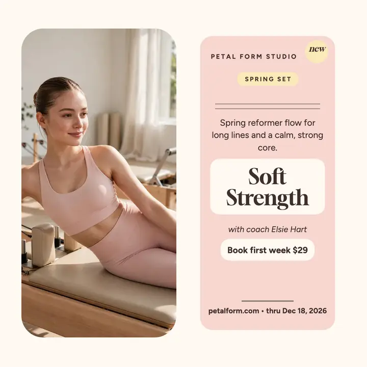 Petal Form soft strength pilates post template
