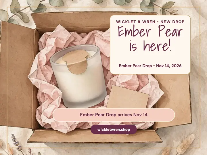 Wicklet & Wren candle launch slide template