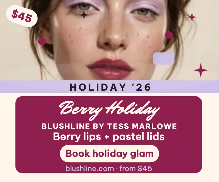 Blushline holiday berry look ad template