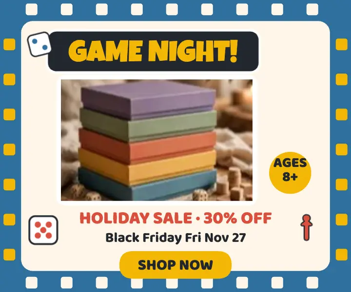 Copperline holiday board game sale ad template
