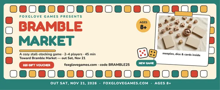 Bramble Market game launch voucher template