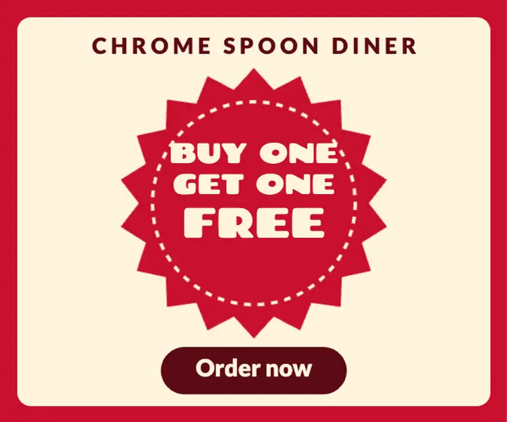 BOGO diner display ad template