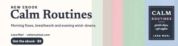 Calm Routines ebook billboard, bojagi panes: calm routines ebook billboard template