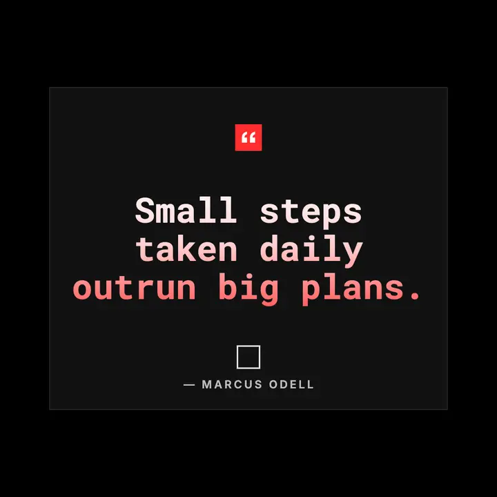 Black and red gradient lettering quote post template