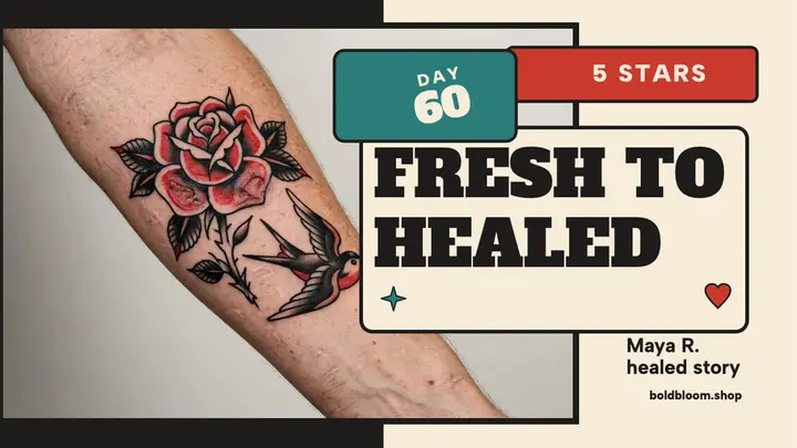 Boldbloom healed tattoo review thumbnail template