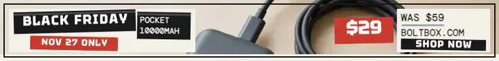 Boltbox Black Friday power bank leaderboard template