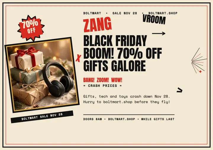 Boltmart Black Friday burst certificate template