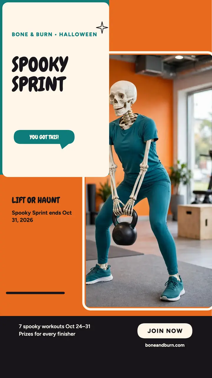 Bone and Burn spooky sprint story template