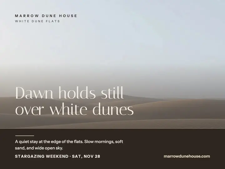 Marrow Dune House desert dawn slide template