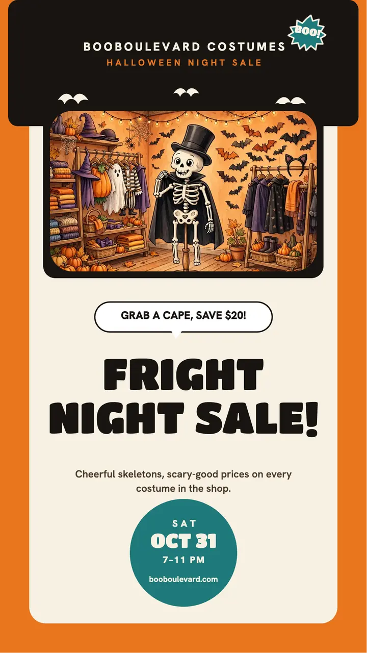BooBoulevard Fright Night Sale story template