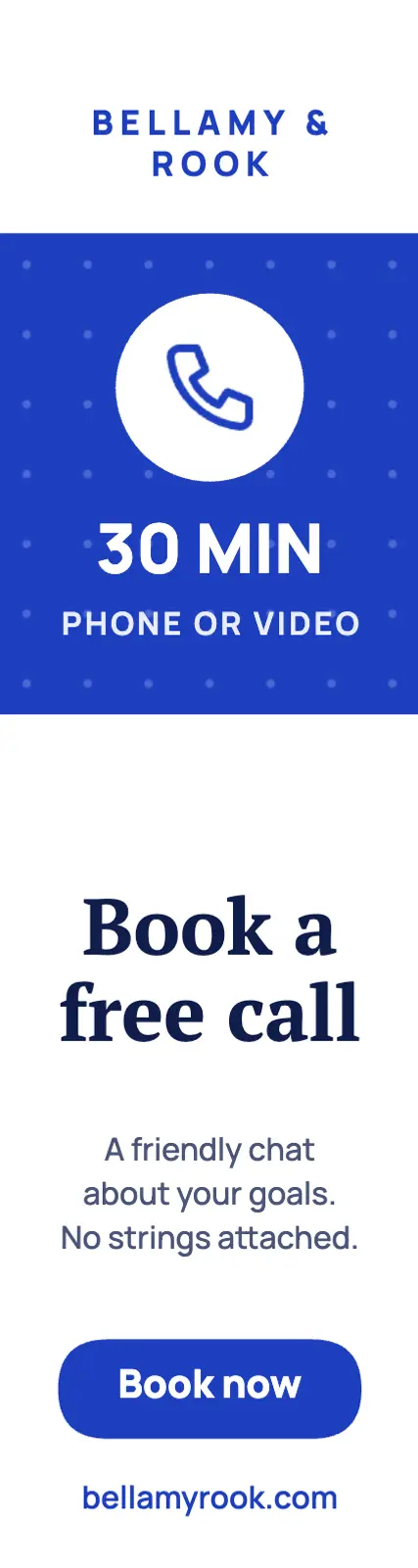 Book a free call skyscraper ad template