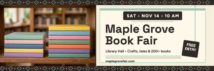 Maple Grove Book Fair scholar header: book fair header template